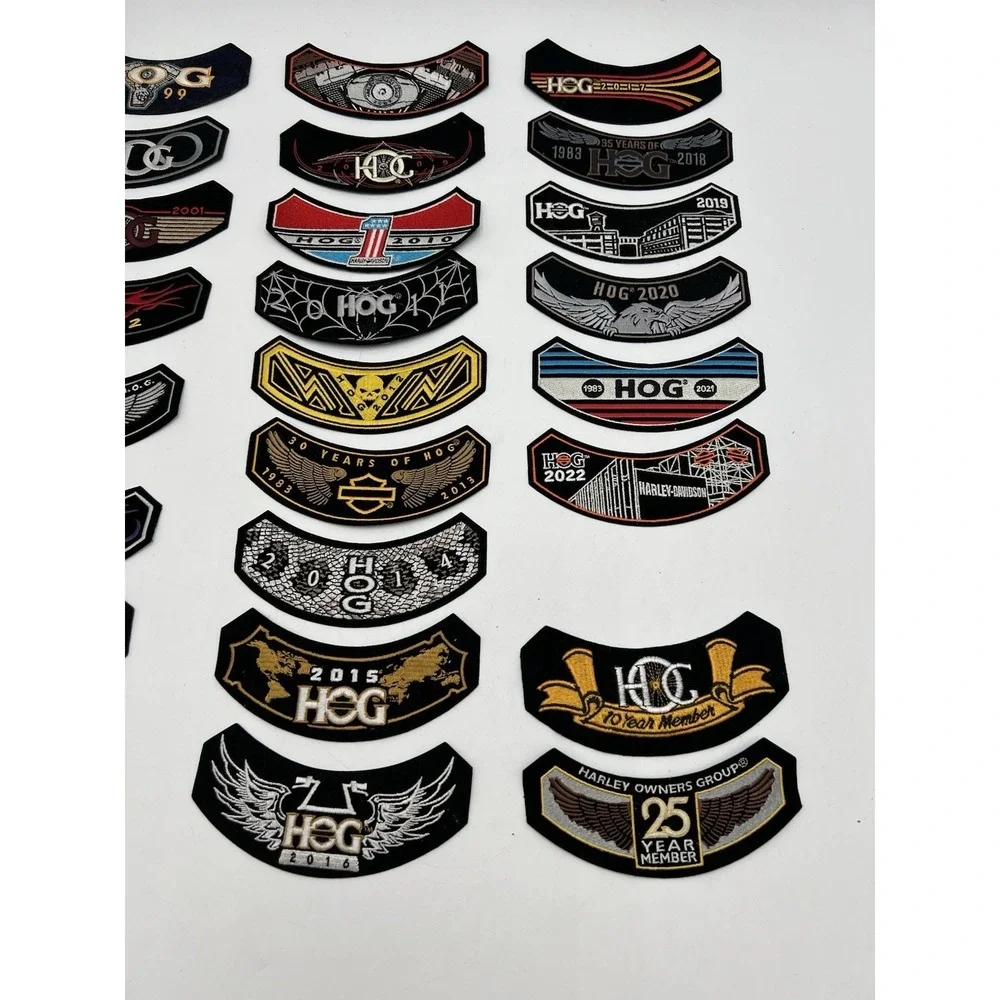 Harley Davidson HOG Annual Rocker Patch Lot 1999-2022 NWOT Near Complete